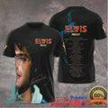 Elvis Presley Signature Portrait Greatest Hits Collection Vintage Gift for Music Fans T Shirt