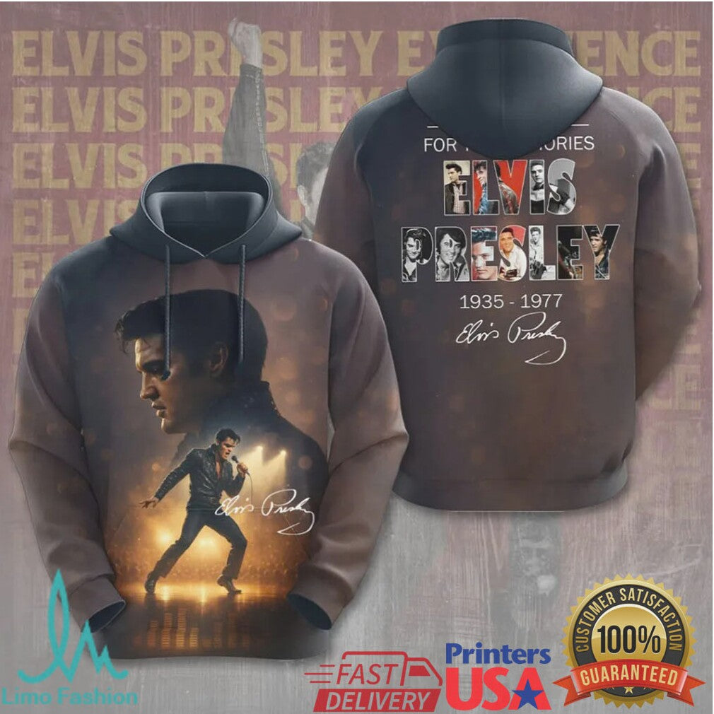 Elvis Presley “Thank You For The Memories” 1935 1977 Signature Memorial T Shirt - Limotees LLC