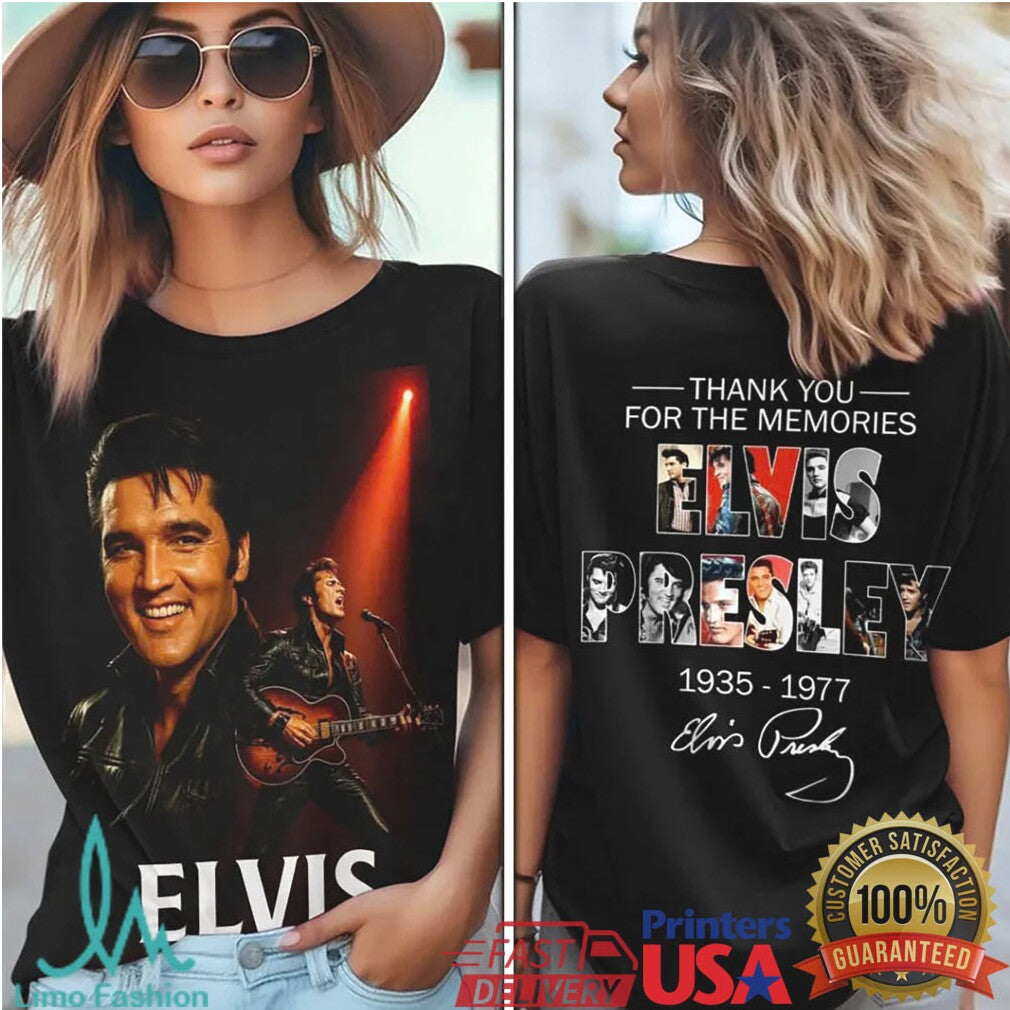 Elvis Presley Thank You For The Memories Tribute 3D Graphic Apparel T Shirt - Limotees LLC