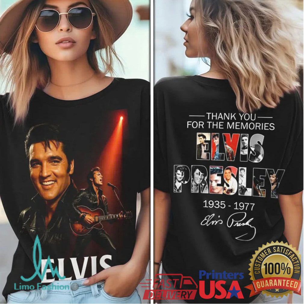 Elvis Presley Thank You For The Memories Tribute 3D Graphic Apparel T Shirt - Limotees LLC