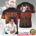 Elvis Presley The King Of Rock N Roll World Tour Vintage Fans T Shirt