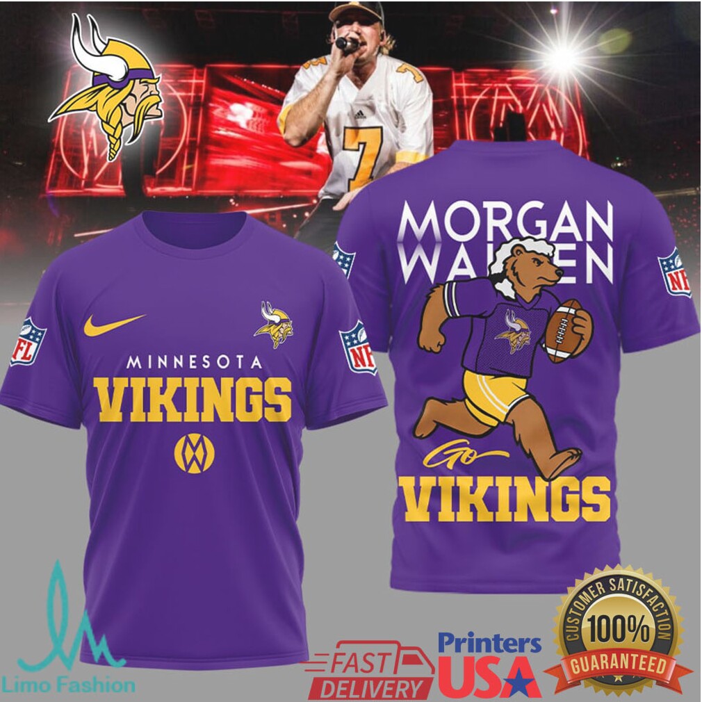 Minnesota Vikings Official NFL Morgan Wallen Fan 3D Shirt - Limotees LLC