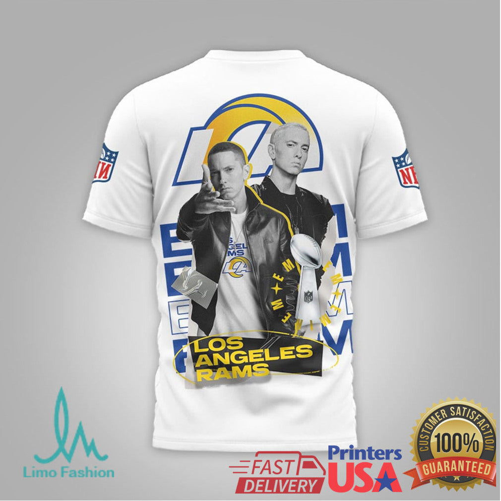 Eminem x Los Angeles Rams Slim Shady 3D All Over Print T Shirt - Limotees LLC