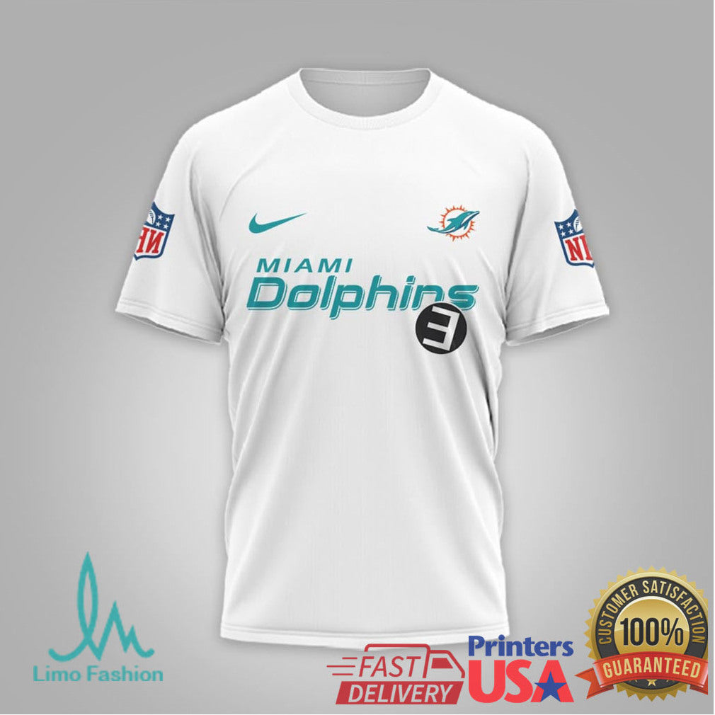 Eminem x Miami Dolphins Rap Hip Hop Graphic 3D Print T Shirt - Limotees LLC