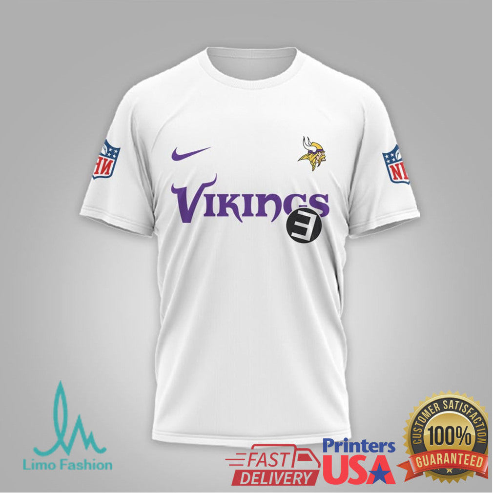 Eminem x Minnesota Vikings Rap Graphic 3D All Over Print Tee - Limotees LLC