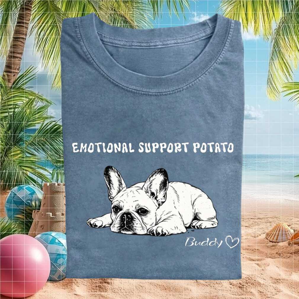 Emotional Support Potato French Bulldog Personalized Custom Dog T Shirt - Limotees LLC