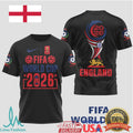 England FIFA World Cup 2026 Three Lions T Shirt National Team Fan Merchandise - Limotees LLC