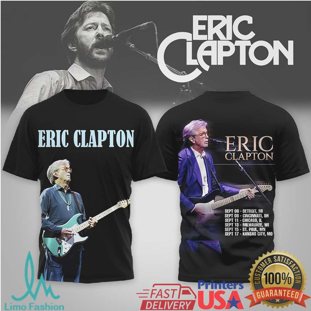 Eric Clapton Live 2026 Concert Tour Guitarist Tribute T Shirt - Limotees LLC