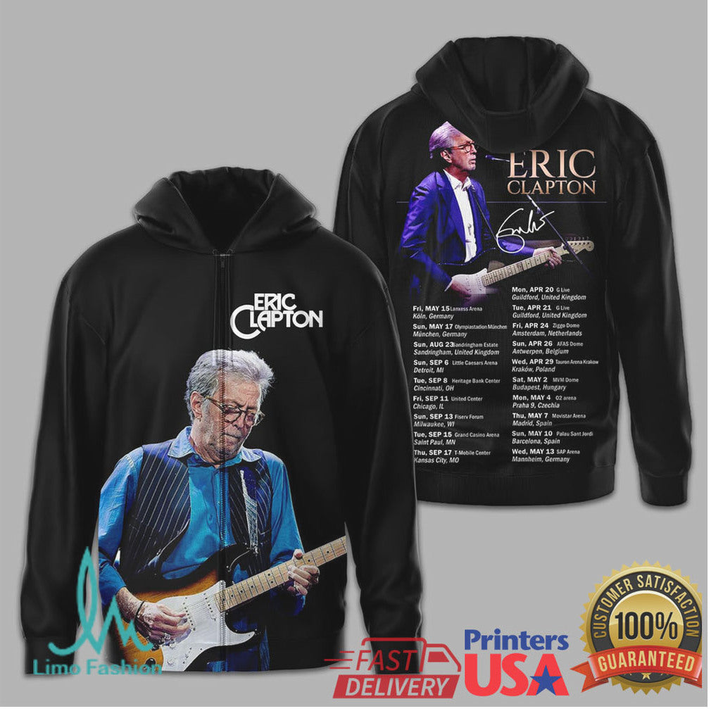 Eric Clapton World Tour 2025 Signature Series T Shirt and Tank Top - Limotees LLC
