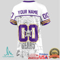 Minnesota Vikings Official NFL Luffy Gear 5 Special Edition Baseball Jersey Custom Name - Limotees LLC