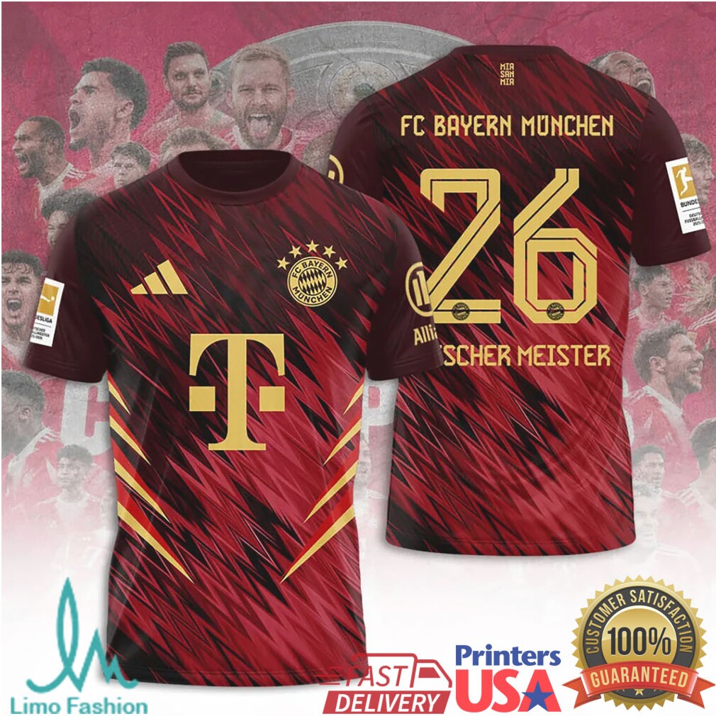 FC Bayern München Deutscher Meister 2026 Limited Edition Soccer Jersey T Shirt - Limotees LLC
