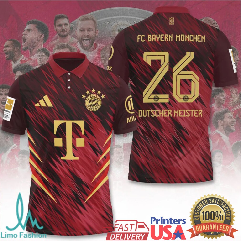 FC Bayern München Deutscher Meister 2026 Limited Edition Soccer Jersey T Shirt - Limotees LLC