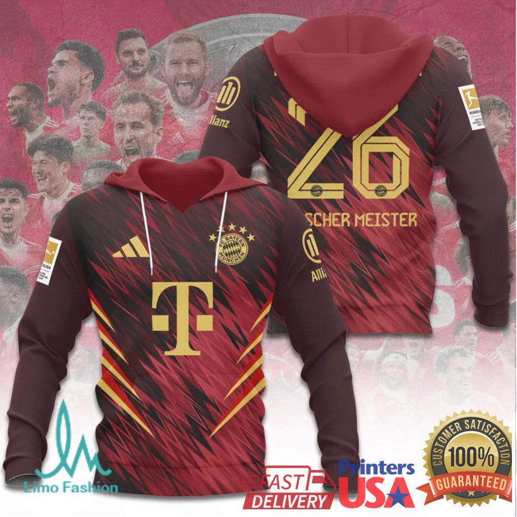 FC Bayern München Deutscher Meister 2026 Limited Edition Soccer Jersey T Shirt - Limotees LLC