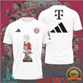 FC Bayern Munich Deutscher Meister Cockatoo Mascot White 3D Apparel T Shirt - Limotees LLC