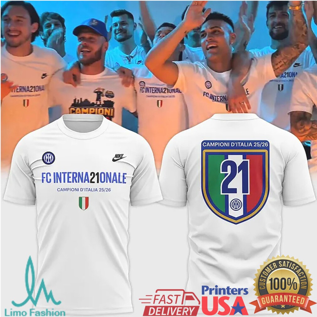 FC Internazionale Milano Scudetto 21 Campioni D'Italia 25.26 Graphic T Shirt - Limotees LLC