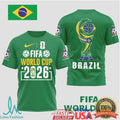 FIFA World Cup 2026 Brazil National Team Fan Soccer T Shirt - Limotees LLC