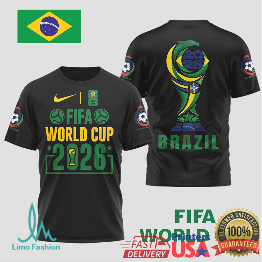 FIFA World Cup 2026 Brazil National Team Fan Soccer T Shirt - Limotees LLC