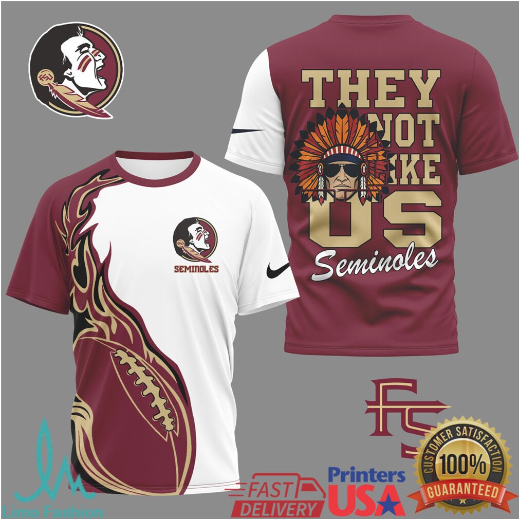 FSU Seminoles “They Not Like Us” Football Mascot Graphic T Shirt - Limotees LLC