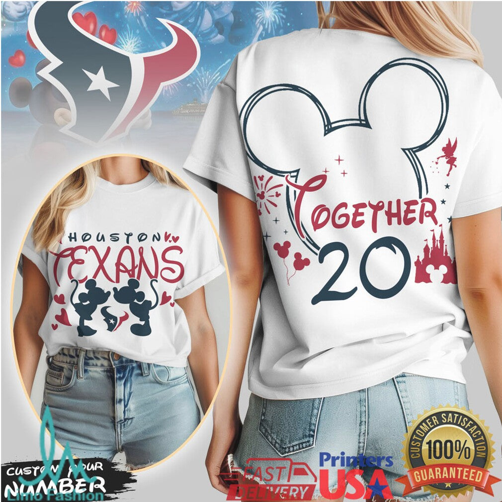 Houston Texans Official NFL Valentine Mickey Together Shirt - Limotees LLC