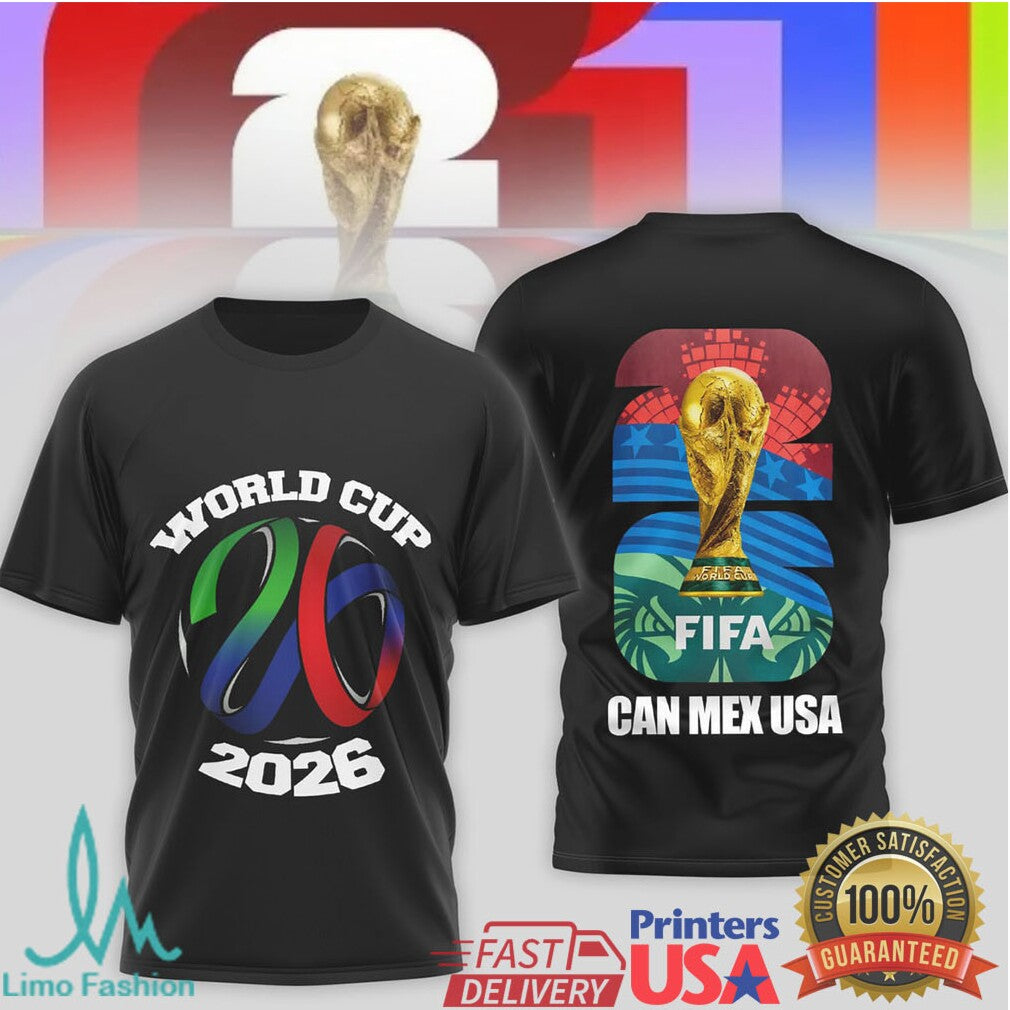 Fifa World Cup 2026 Logo Canada Mexico Usa Tshirt Design - Limotees LLC