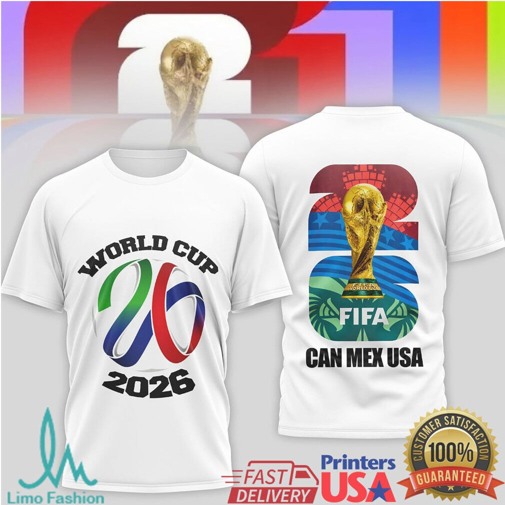 Fifa World Cup 2026 Logo Canada Mexico Usa Tshirt Design - Limotees LLC