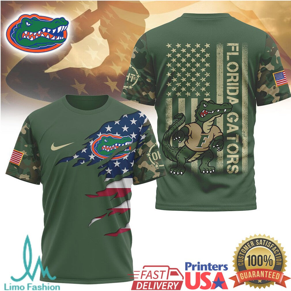 Florida Gators Albert Mascot Camo T Shirt UF Patriotic Military Tribute Sports T Shirt