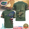 Florida Gators Albert Mascot Camo T Shirt UF Patriotic Military Tribute Sports T Shirt