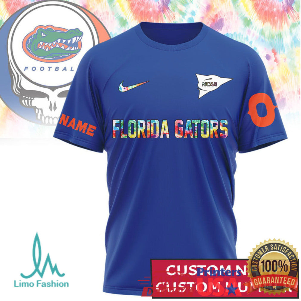Florida Gators Custom Name & Number Deadhead Fan Spirit T Shirt - Limotees LLC