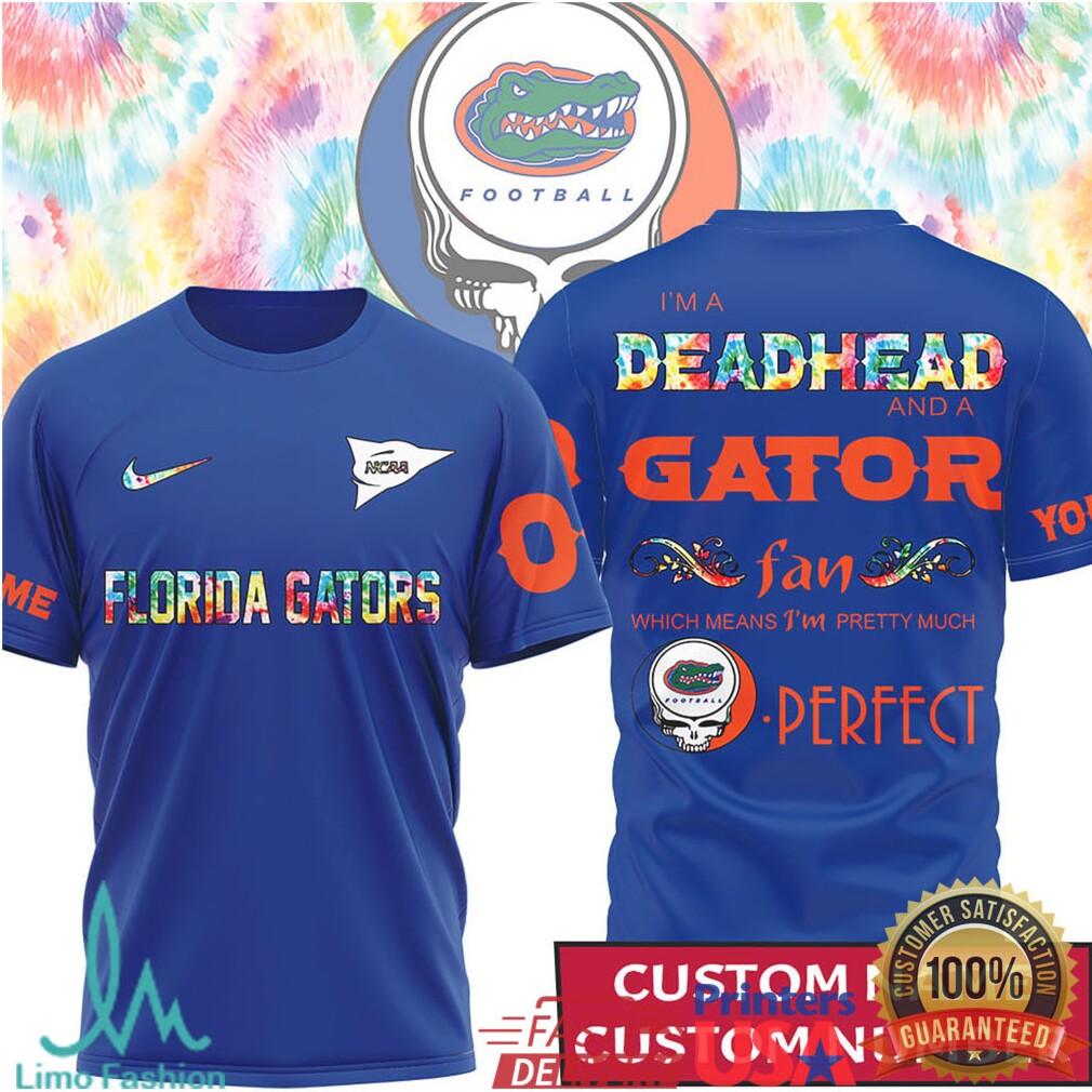 Florida Gators Custom Name & Number Deadhead Fan Spirit T Shirt - Limotees LLC