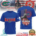 Florida Gators Firefighter Department USA Flag NCAA Hero T Shirt - Limotees LLC
