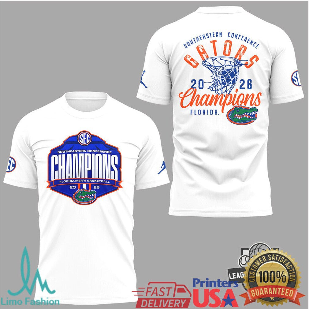 Florida Gators SEC Men's Basketball Champions 2026 T Shirt - Limotees LLC