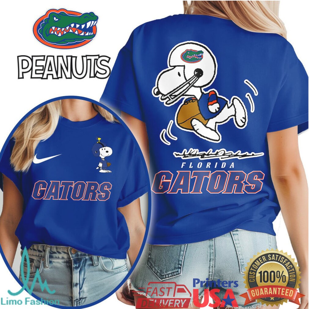 Florida Gators Snoopy Peanuts Football Fan Graphic T Shirt - Limotees LLC