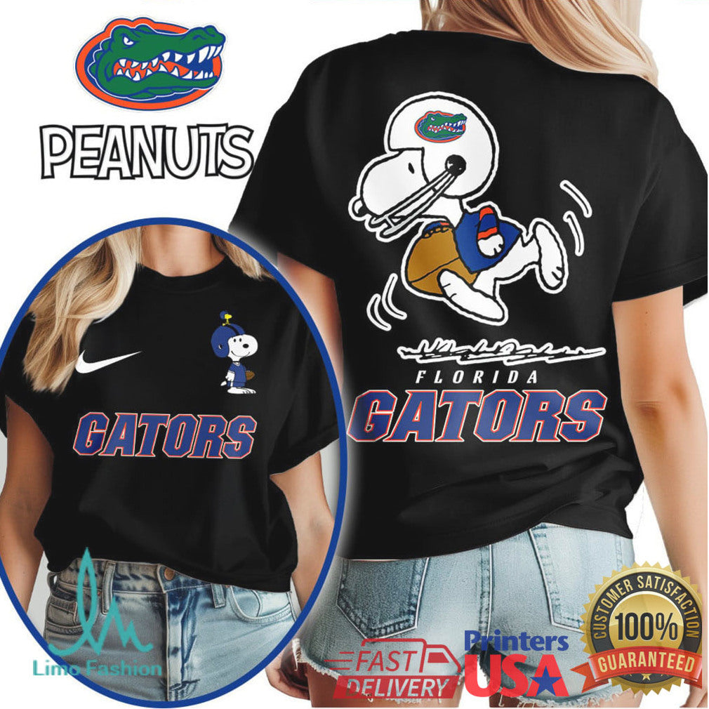 Florida Gators Snoopy Peanuts Football Fan Graphic T Shirt - Limotees LLC
