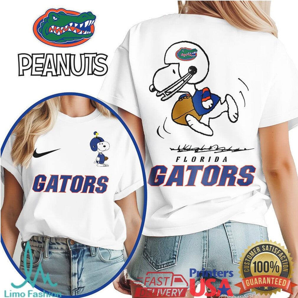Florida Gators Snoopy Peanuts Football Fan Graphic T Shirt - Limotees LLC