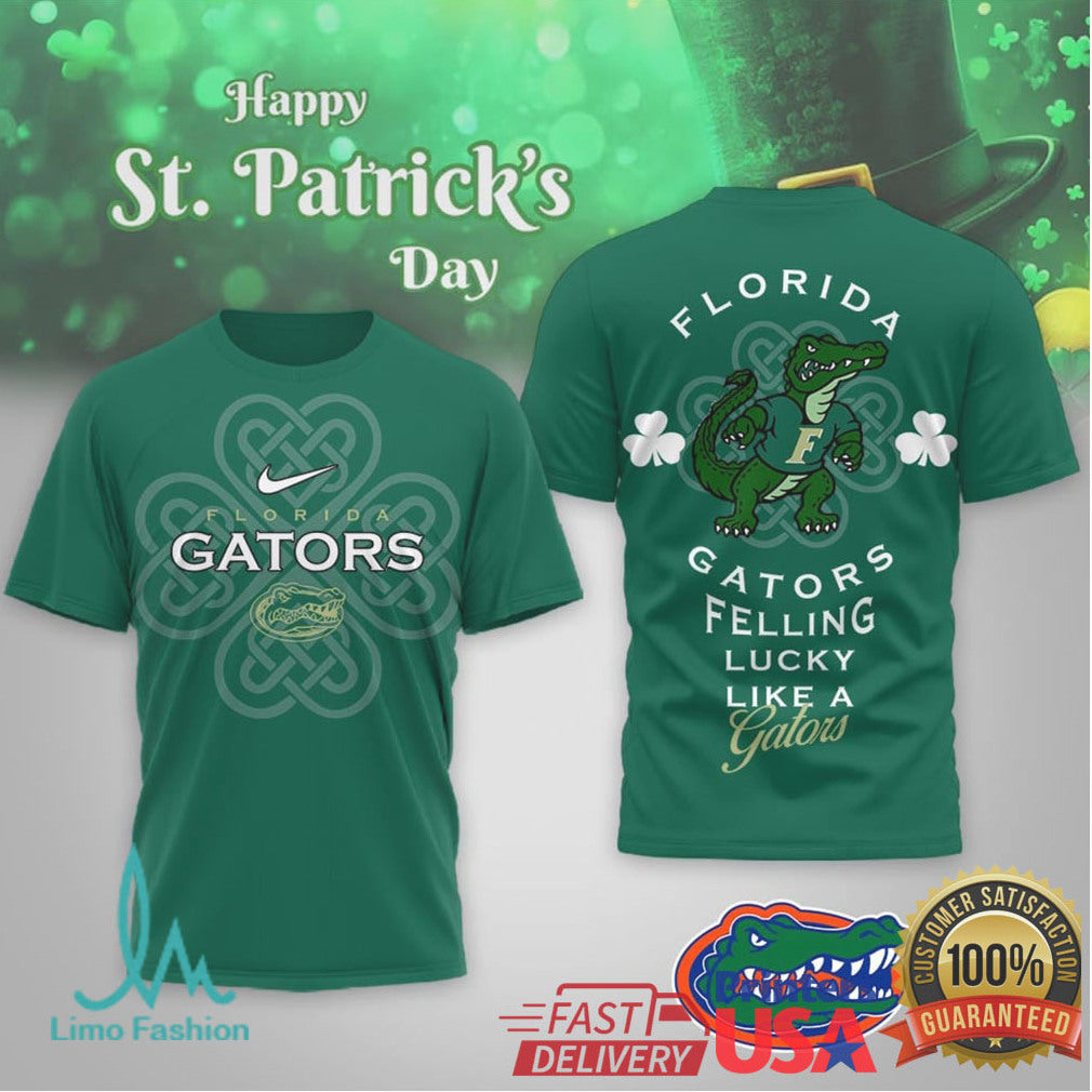Florida Gators St. Patrick's Day Feeling Lucky Like a Gator T Shirt - Limotees LLC