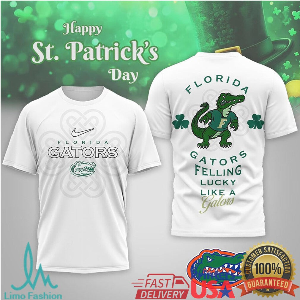 Florida Gators St. Patrick's Day Feeling Lucky Like a Gator T Shirt - Limotees LLC