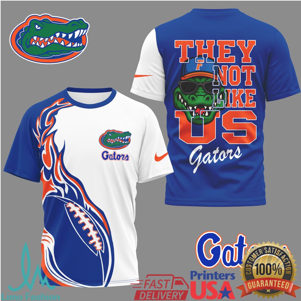 Florida Gators “They Not Like Us” Graphic Football T Shirt - Limotees LLC