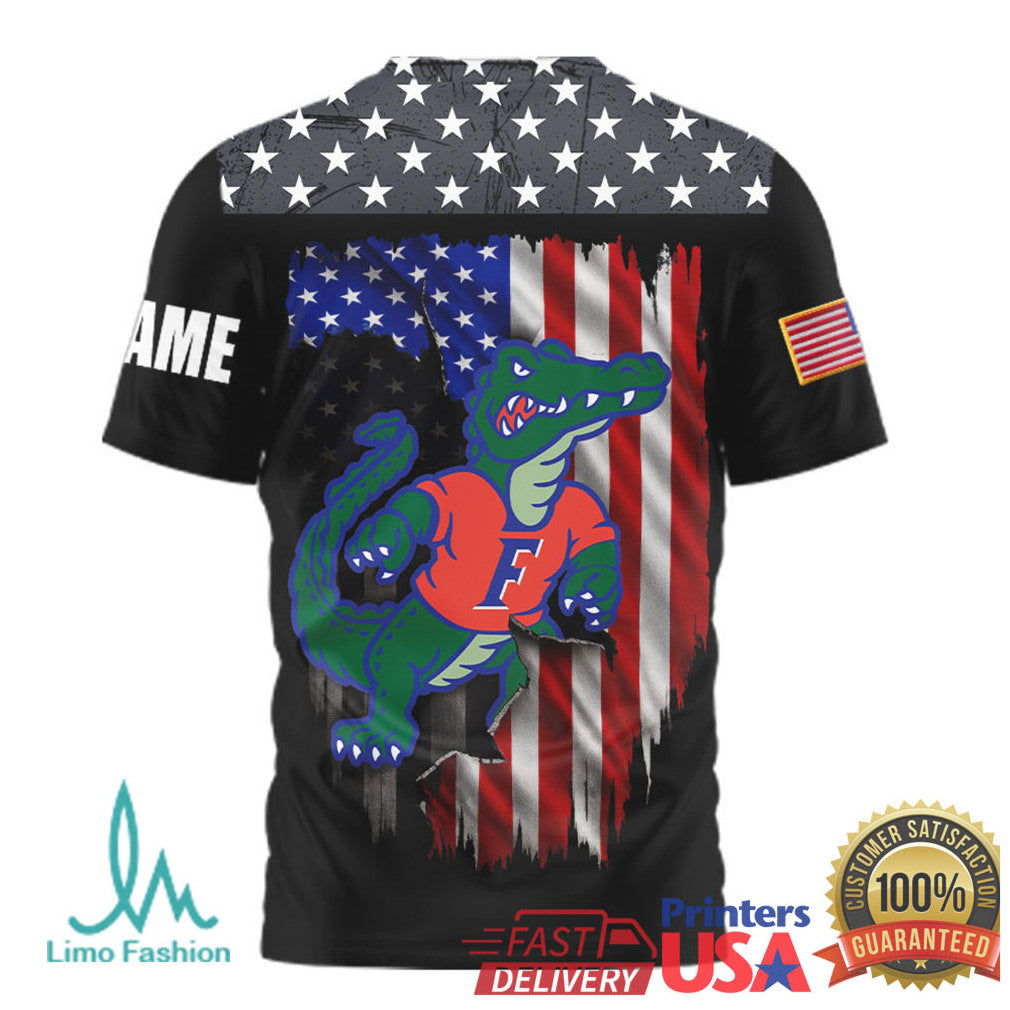 Florida Gators We The People Mascot Custom Name American Flag Patriot T Shirt - Limotees LLC
