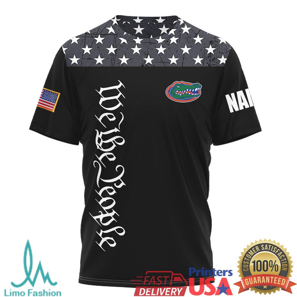 Florida Gators We The People Mascot Custom Name American Flag Patriot T Shirt - Limotees LLC