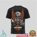 Florida Panthers Hockey x Harley Davidson Skull Wing Biker T Shirt - Limotees LLC