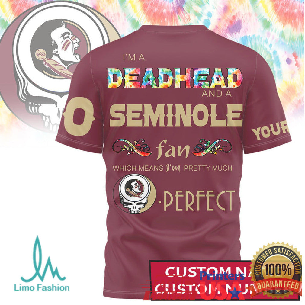 Florida State Seminoles Deadhead Fan Personalized T Shirt - Limotees LLC