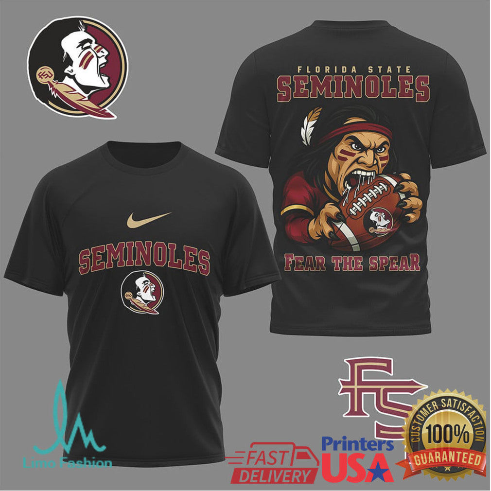 Florida State Seminoles “Fear The Spear” Mascot Football T Shirt