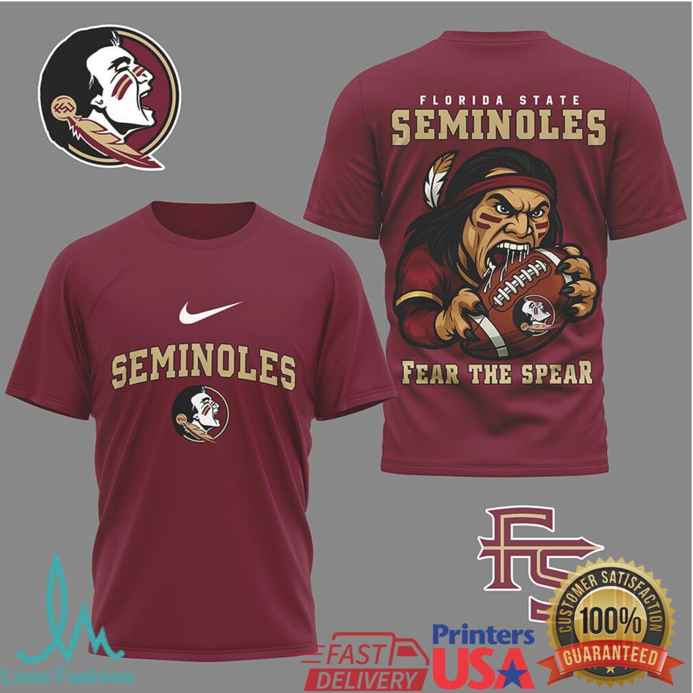 Florida State Seminoles “Fear The Spear” Mascot Football T Shirt