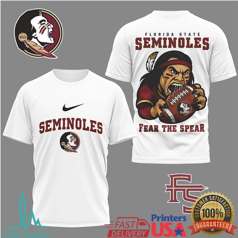 Florida State Seminoles “Fear The Spear” Mascot Football T Shirt