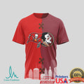 Florida State Seminoles vs Tampa Bay Buccaneers House Divided Shirt FSU & Bucs Split T Shirt - Limotees LLC