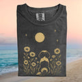 Fluffy Dog Daisy Flower Field Night Moon Aesthetic T Shirt - Limotees LLC