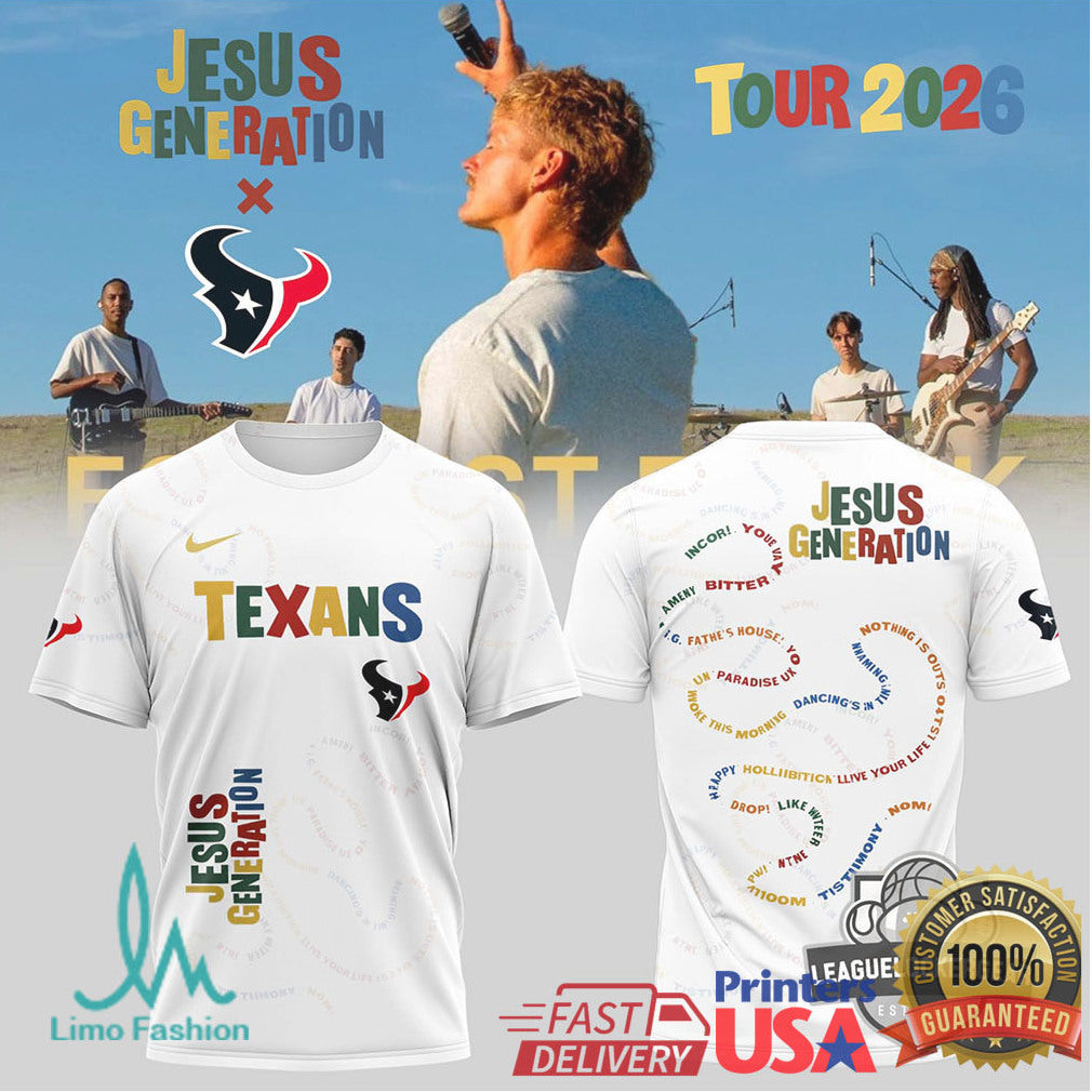 Forrest Frank Jesus Generation x Houston Texans Tour 2026 T Shirt - Limotees LLC
