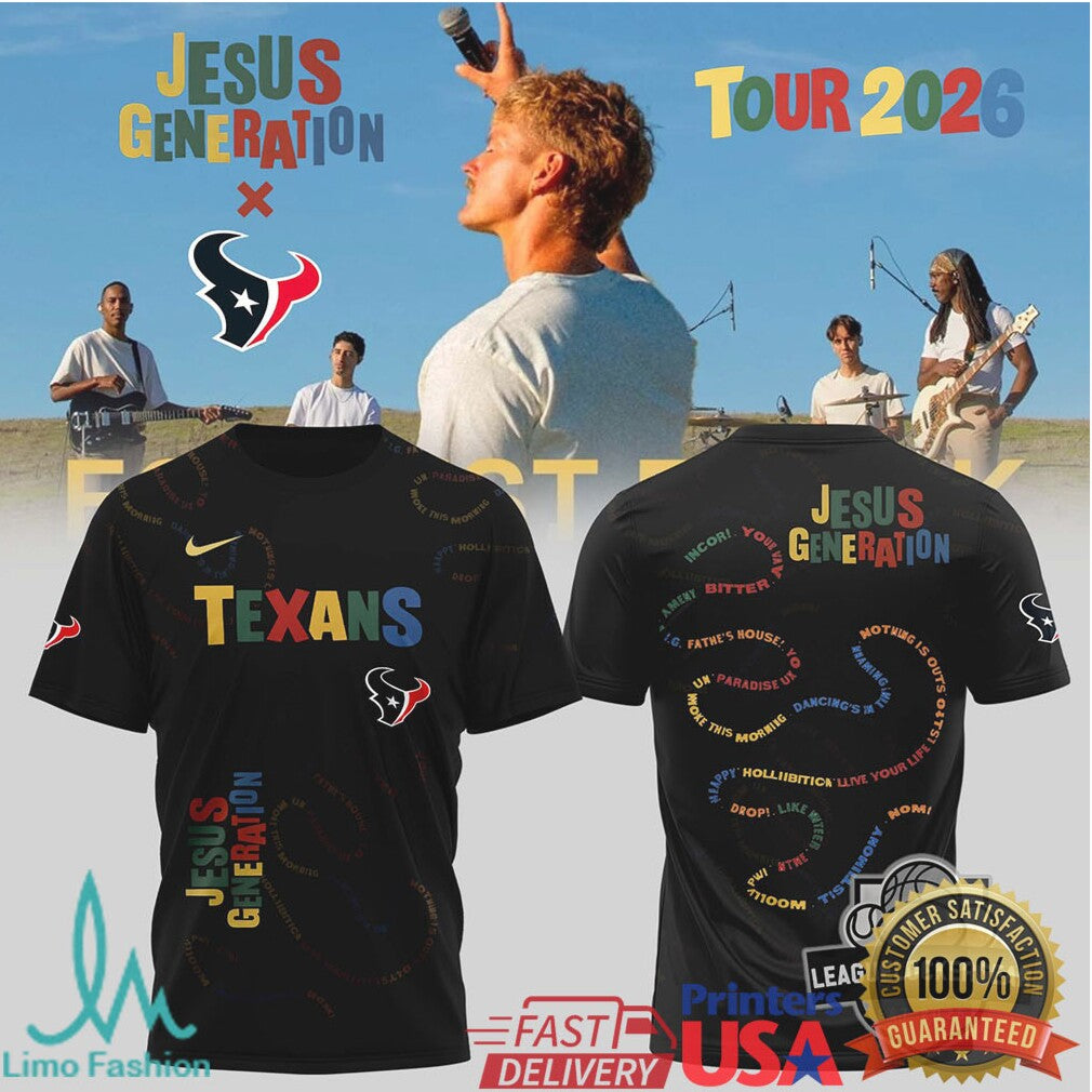 Forrest Frank Jesus Generation x Houston Texans Tour 2026 T Shirt - Limotees LLC