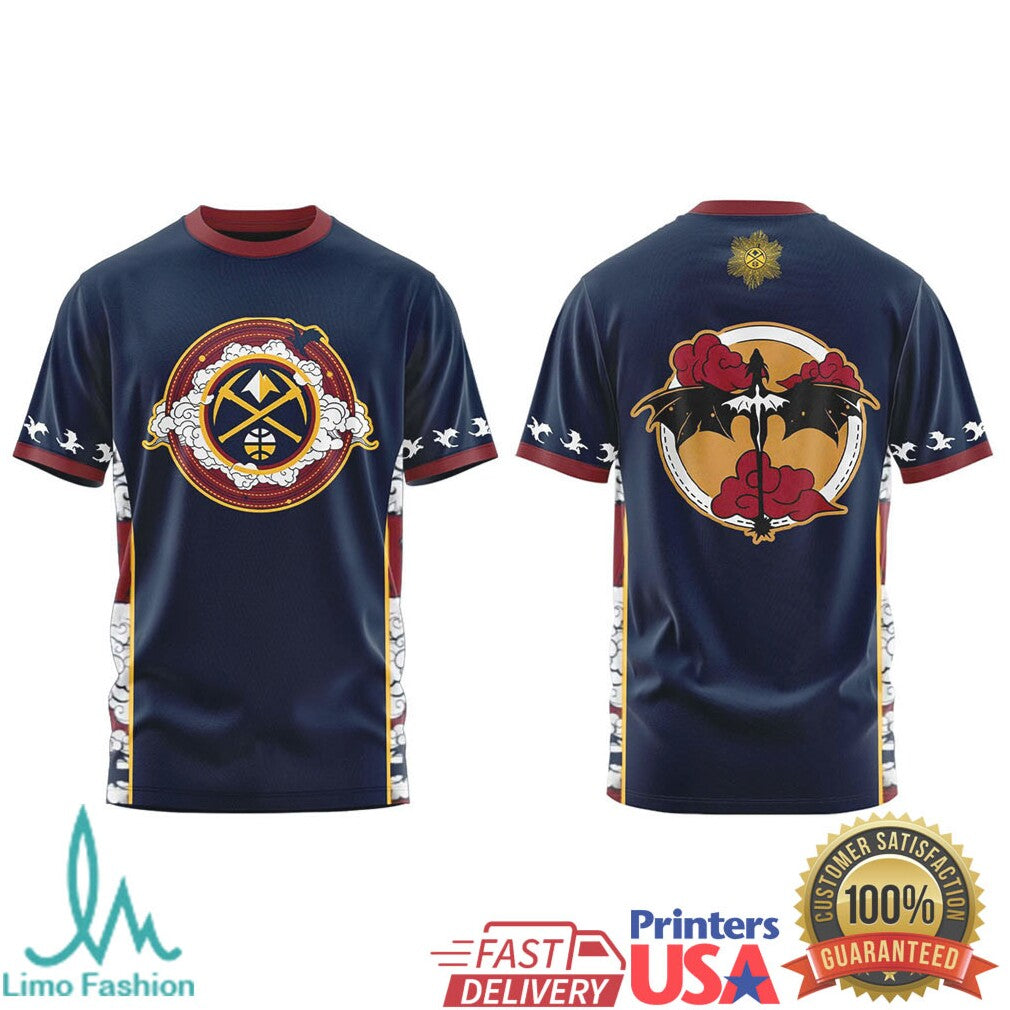 Fourth Wing Night Denver Nuggets Basgiath War College Style Logo T Shirt - Limotees LLC
