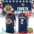 Fourth Wing Night NBA Denver Nuggets Custom Name & Number Jersey T Shirt - Limotees LLC